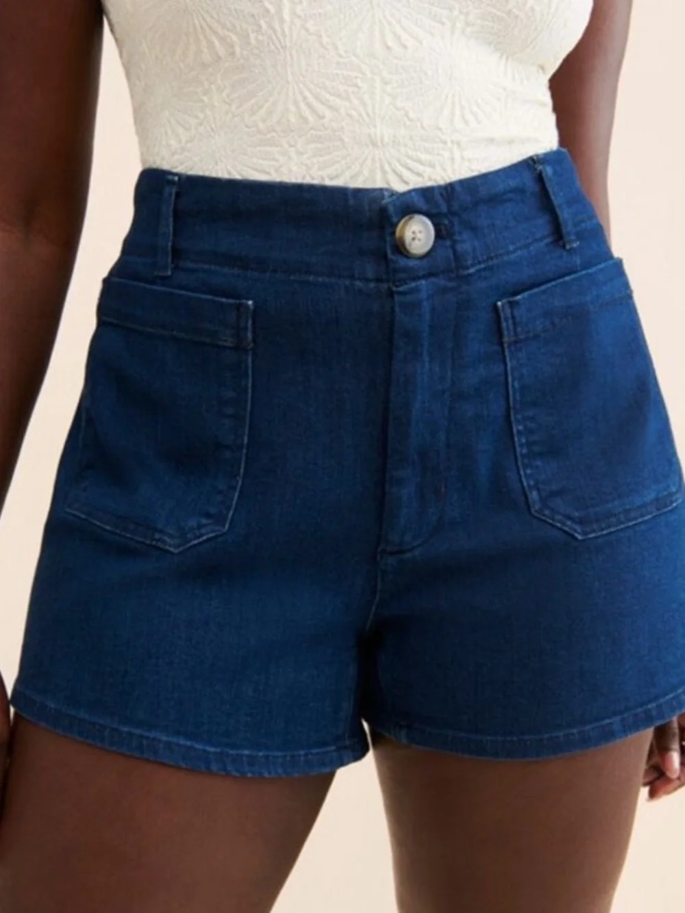 Maeve by Anthropologie High-Rise Colette Shorts in Dark Denim Size 18W - Picture 1 of 4